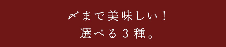 5、選べる3種〆まで美味しい