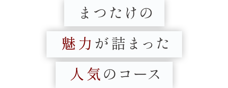 魅力が詰まった人気のコース